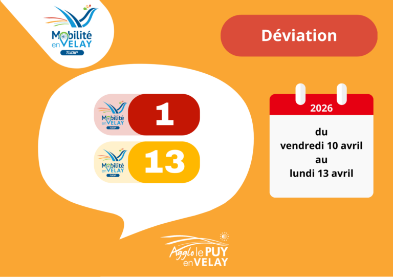 Ligne 1 et 13 Déviation Du 10/04 au 13/04