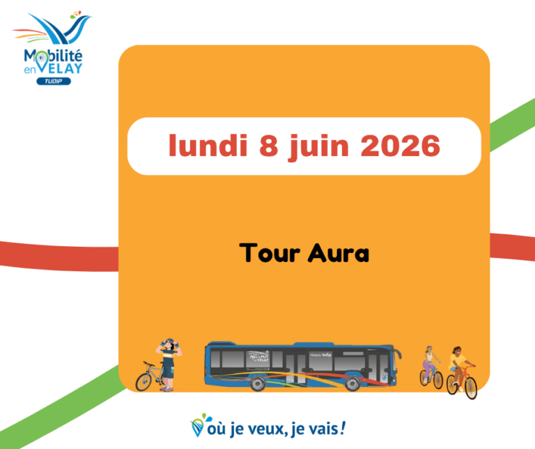 TUDIP URBAIN: Tour AURA de cyclisme – Horaires et déviations lundi 8 juin et mercredi 10 juin​